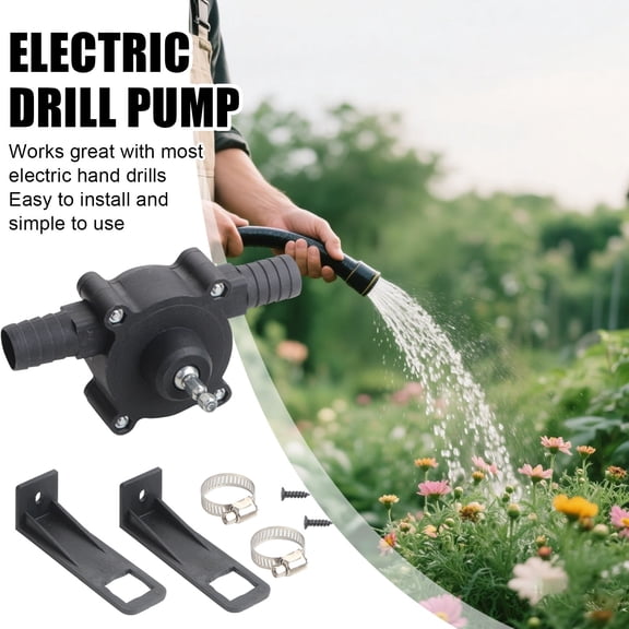Drill For Water Transfer, Self-Priming Electric Drill Powered Portable Hand Drill Water Pump For Gasoline Oil Aquarium Garden, Cordless & Power-Free Operation, Fast Liquid
