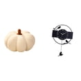 thumbnail image 1 of Cojín De Peluche De Calabaza De Halloween Y Reloj De Pared Con Forma De Pájaro. Adorno Minimalista Para Dormitorio, Sala De Estar, Cocina, Sofá O Cama., 1 of 8
