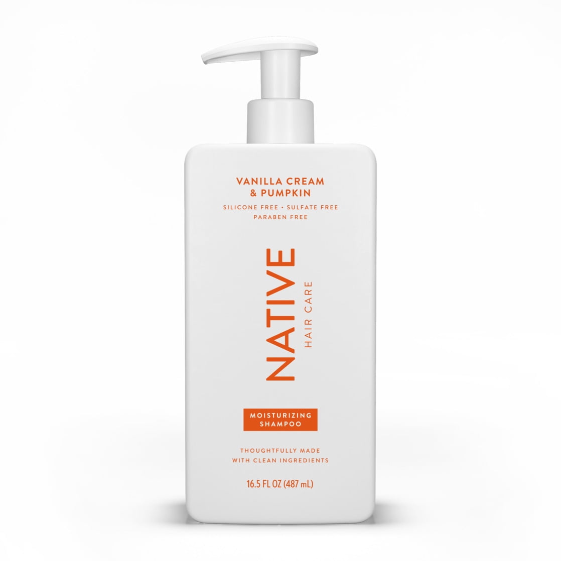 Native Limited Edition Moisturizing Shampoo, Vanilla Cream and Pumpkin, for Women and Men 16.5 oz