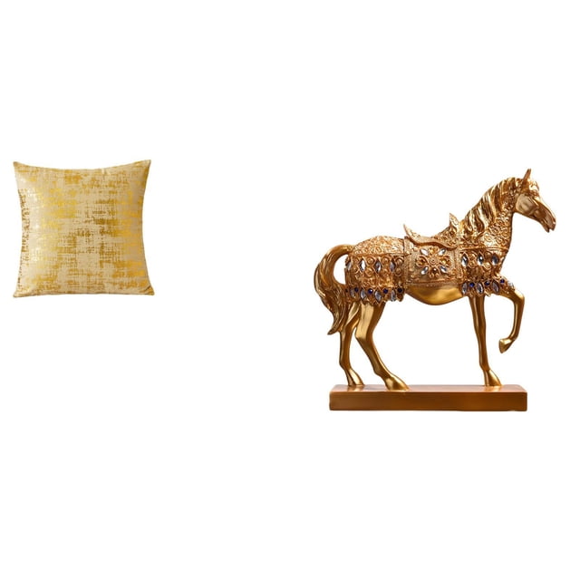 Funda de almohada,Fundas de cojín para sofá cama,funda de almohada cuadrada,Estatuas de caballos,Estatuas de caballos Figura de caballo Figura de caballo,Escultura de caballo Adornos de
