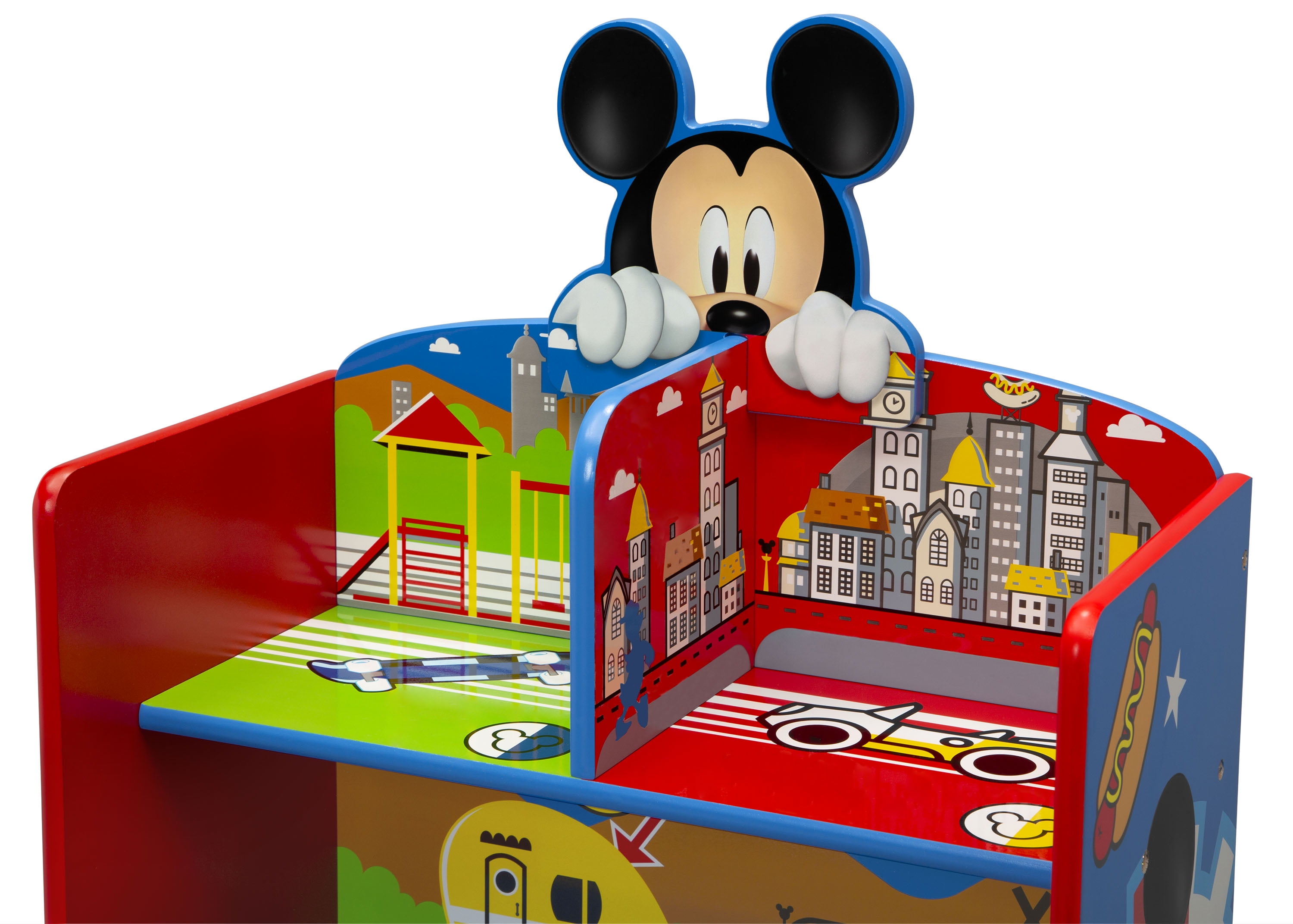kust gebaar Luipaard Disney Mickey Mouse Wooden Playhouse 4-Shelf Bookcase for Kids by Delta  Children, Greenguard Gold Certified - Walmart.com