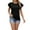 Black, variant on Annhoo Womens Dressy Tops Ruffled Sleeve Casual Tunic Summer Crew Neck Comfortable Workout T-Shirt