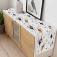 thumbnail image 4 of Diamond Table Runner - 60 Inch Long, Kitchen Dining Table Runner Dresser Scarves, Modern Geometric Middle Century Grey Yellow Red Farmhouse Decor for Coffee Tables Wedding Party Banquet, 4 of 8