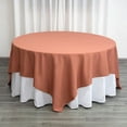 thumbnail image 2 of BalsaCircle 90" x 90" Square Polyester Tablecloth Terracotta, 2 of 8