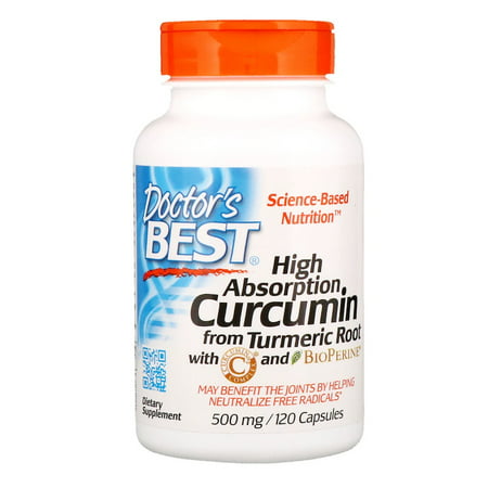 Doctor's Best, Curcumin, High Absorption, 500 mg, 120 Capsules(pack of (Doctor's Best Curcumin Phytosome)