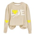 thumbnail image 1 of Timegard Womens Crewneck Sweatshirt Fall Loose Comfy Drop Shoulder Print Long Sleeve Pullover Tops, 1 of 4