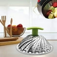 thumbnail image 1 of Dvkptbk Steamer Steamer Kitchen Tools 9 Inch/11 Inch Stainless Steel Cage T-Shaped Nylon Handle Stainless Steel Multifunctional Cage Kitchen Essentials, 1 of 5