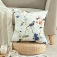 thumbnail image 3 of VOGOL Blue Bird Printing Decorative Pillow Covers, Farmhouse Accent Pillow Cover 18x18 inches for Bedroom, 3 of 7