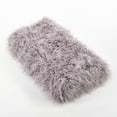 thumbnail image 3 of Saro Lifestyle Throw Blanket with Faux Mongolian Fur Design Ivory, 3 of 5
