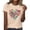 Beige 01, variant on Womens Short Sleeve T-Shirts Polyester Casual Sunflower Butterflies Printed Graphic Base Tee Shirt Summer Tops (M, Gray 01)