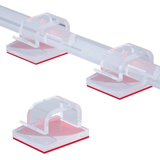 50 clips para cables, organizador de cables adhesivo, soporte para cables, gestión de cables resistente y duradero para coche, oficina y hogar. Fokelyi CZDZ-ST101-2