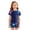 C70/Navy, variant on XIYON Kids Girls Summer Swimwear 2 Pieces Short Sleeve Cartoon Print Tankini Top And Shorts Comfortable Swimsuit For Pool Beach,Navy,1-2 Years