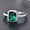 Green, variant on Women's Square Colored Gemstone Ring