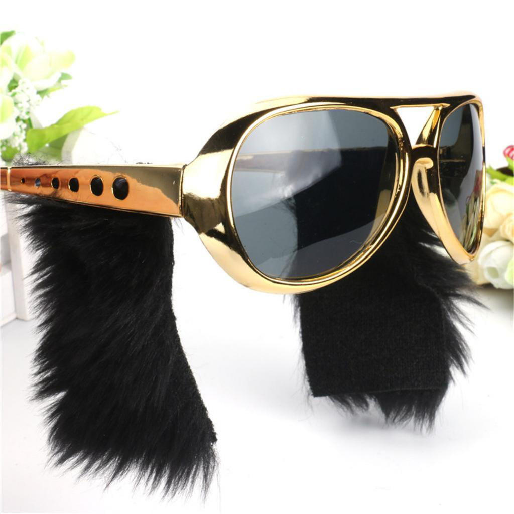 4pcs Novelty Sunglasses Funny Beard Glasses 70s Disco Costume 
