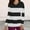 Black, variant on Women Long Sleeve Tops Print Striped V Neck Side Pocket Straight Hem Soft Fabric Fall Shirts