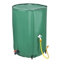 Qiuikloi 100 Gallon Collapsible Rain Barrel Water Collection System, Portable Water Storage Tank with Filter, Faucet, and Switch, Rainwater Collector for Outdoor