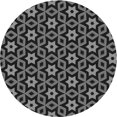 thumbnail image 1 of Ahgly Tapis Rond Lavable en Machine Intérieur Transitionnel Noir Charbon, 7 Pieds Rond, 1 of 7