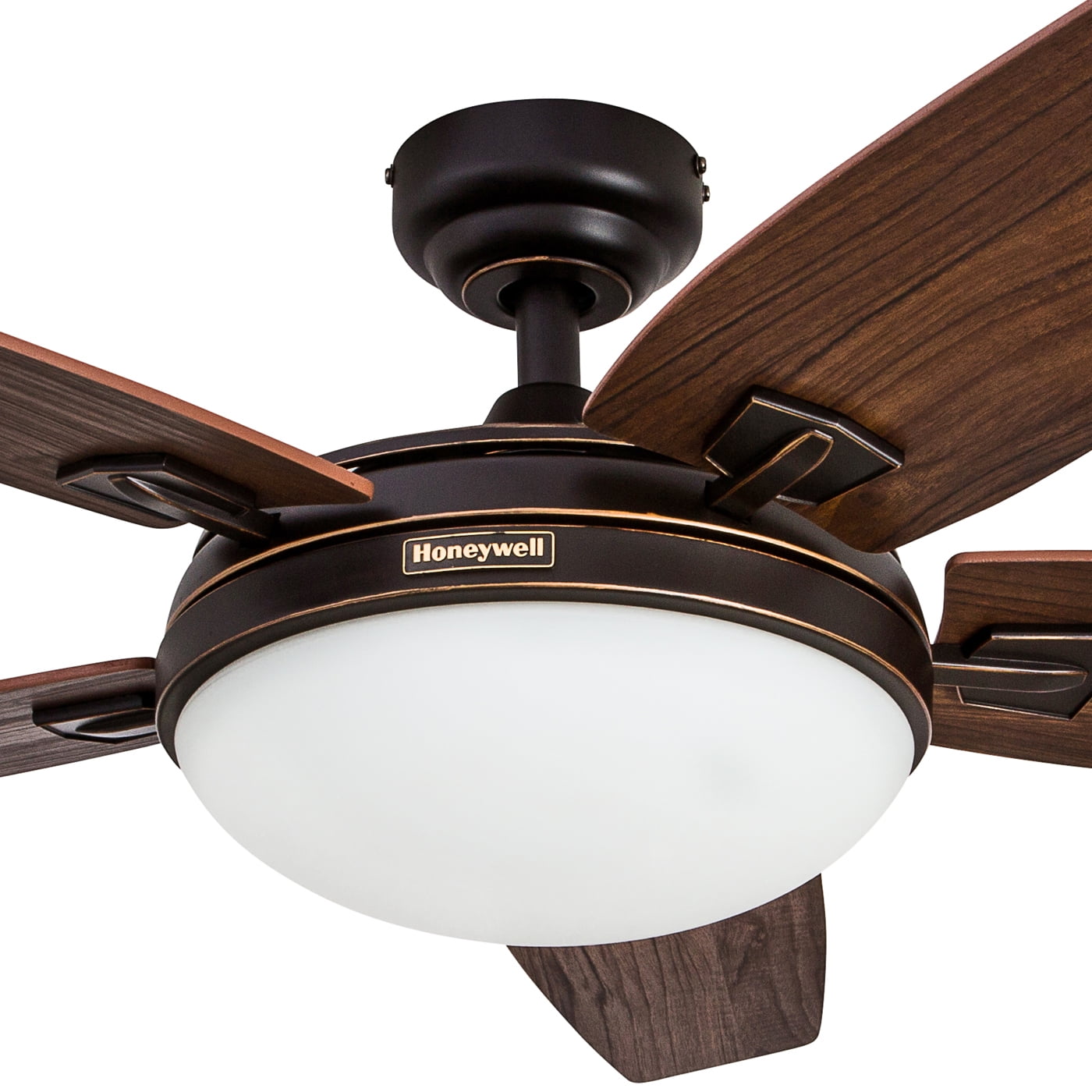 48 Honeywell Carmel Oil Rubbed Bronze Ceiling Fan W Integrated Contemporary And Modern Honeywell Ceiling Fan Designed For The Home In Mind 48 Carmel Brushed Nickel With Integrated