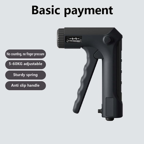 Adjustable Electronic Grip Strength Trainer for Men - Digital Hand Exerciser Device with Counter for Finger Forearm Muscle Training, Ukhbmc