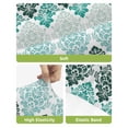 thumbnail image 4 of Turquoise Boho Flowers Bar Stool Covers Set of 2, Modern Luxurious Geometric Floral Stretch Washable Bar Chair Covers with Backs, Removable Pub Counter Height Chair Cover for Kitchen Dining Room Cafe, 4 of 7
