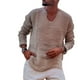 thumbnail image 1 of Mens Shirts Deep V-Neck Long Sleeve T-Shirt Tee Blouse Top Casual Muscle, 1 of 8
