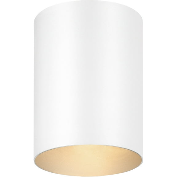 Volume Lighting 9615 1 Light 5" Wide Flush Mount Ceiling Fixture - White