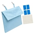 thumbnail image 3 of Bolsa de hielo para jaula de mascotas, bolsa colgante aislante para enfriar mascotas, de hielo para hurones, chinchillas, conejos, viajes en Azul con 4 cajas, 3 of 8