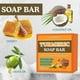 thumbnail image 2 of Turmeric Soap Bar, Natural Handmade Kojic Acid Soap for Face & Body, Dark Spot Acne Blackheads Remover for Even Skin Tone, Moisturizing Erase Fine Lin, 2 of 5