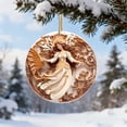 thumbnail image 6 of CSEONE Christmas Tree Decorations, Vintage Plastic Paper-Cut Hanging Decor for Holiday Wreath Mantel, Brown White Classic Pairs European Style Festive Home Decor, Gray, 6 of 9