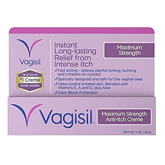 Vagisil Maximum Strength Instant Anti-Itch Vaginal 1 Ounce (Pack of 8)