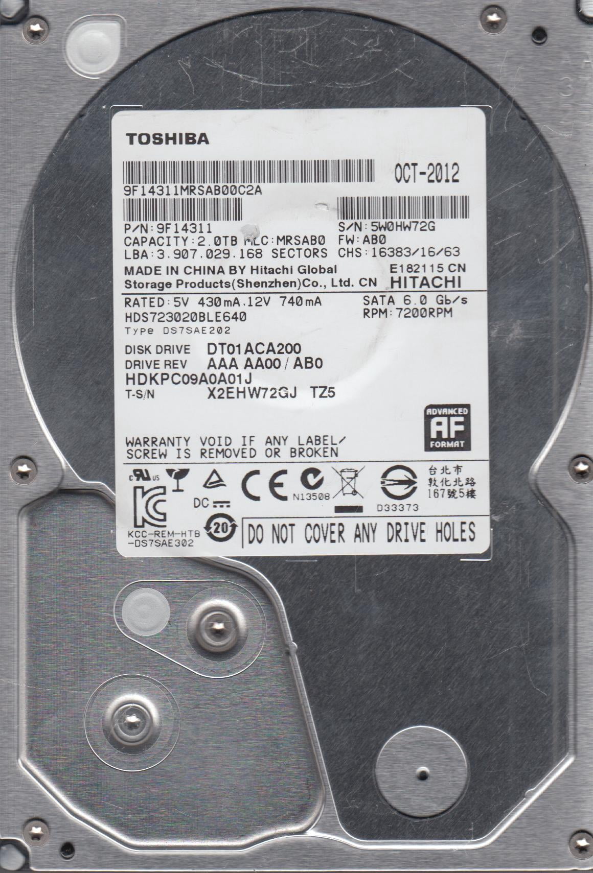 Toshiba MG09 18TB SAS 12Gb/s 7200 RPM 3.5