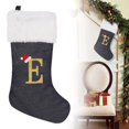 thumbnail image 2 of WMGHA Christmas Stocking with White Plush Velvet Black Fabric Letter Design Christmas Ornament Cute Hanging Decoration for Xmas Tree Festive Bag for Holiday Gift, 2 of 9
