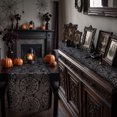thumbnail image 5 of PoyoKee Lace Table Runner, Black Spiderweb Table Cloth, Sheer Mesh Tablecloth, Party Decorations for Kitchen and Dining, Home Decor, 71 x 12 inch, 5 of 7