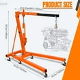 thumbnail image 2 of Accreate Heavy Duty Engine Hoist – 2 Ton Hydraulic Car Crane Lifter with 6 Wheels, Orange, 2 of 7