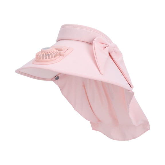 Fan Hat Outdoor Fan Sun Visor Hat with USB Fan 360 Degree Fan Rotating Sun Visor 3 Wind Speed and USB Rechargeable Protection Large Sun Hat Hollow Hat Cooling Fan Hats for Women,for Hot Summer