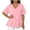 Pink, variant on QIUOMBBP Womens Plus Size T Shirts Short Sleeve V Neck Split Side Solid Shirt Relaxed Fit Casual Summer Beach Tops Light Blue L