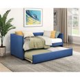 thumbnail image 2 of Blue Upholstered Daybed with Trundle, Wood Construction / Great for Relaxing and Sleeping, 2 of 4