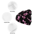 thumbnail image 3 of Susaid Breast Cancer Awareness Print Winter Beanie for Men Women, Lined Beanie Soft Warm Knit Hat Ski Cuffed Cap, 3 of 6