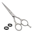 thumbnail image 5 of G4 J2 Japanese Steel Barber Hair Cutting Scissors Shears Tempered Stainless Razor Sharp Mustache Haircut Hairdresser (6.5 inch, Silver)…, 5 of 5