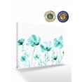 thumbnail image 2 of Blue Aqua Flower Wall Art for Living Room,Canvas Picture Wall Decor for Bathroom Bedroom,White Floral Plant Herb Botanical Painting Artwork for Office Kitchen Hallway Dining Room Home Decor 16"x20", 2 of 8
