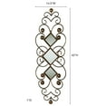 thumbnail image 3 of Falena Bronze Scrollwork Mirrored Metal Wall Art 14.5 x 42, 3 of 5