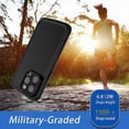 thumbnail image 5 of for iPhone 15 Pro Max/ 15 Ultra Waterproof Case, Shockproof Dustproof Phone Case for iPhone 15 Pro Max/ 15 Ultra with Screen Protector, Full Body Prot, 5 of 5