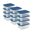 thumbnail image 1 of Sterilite 12 Gallon Latch & Carry Storage Box Lidded Containers, Clear, 12 Pack, 1 of 10