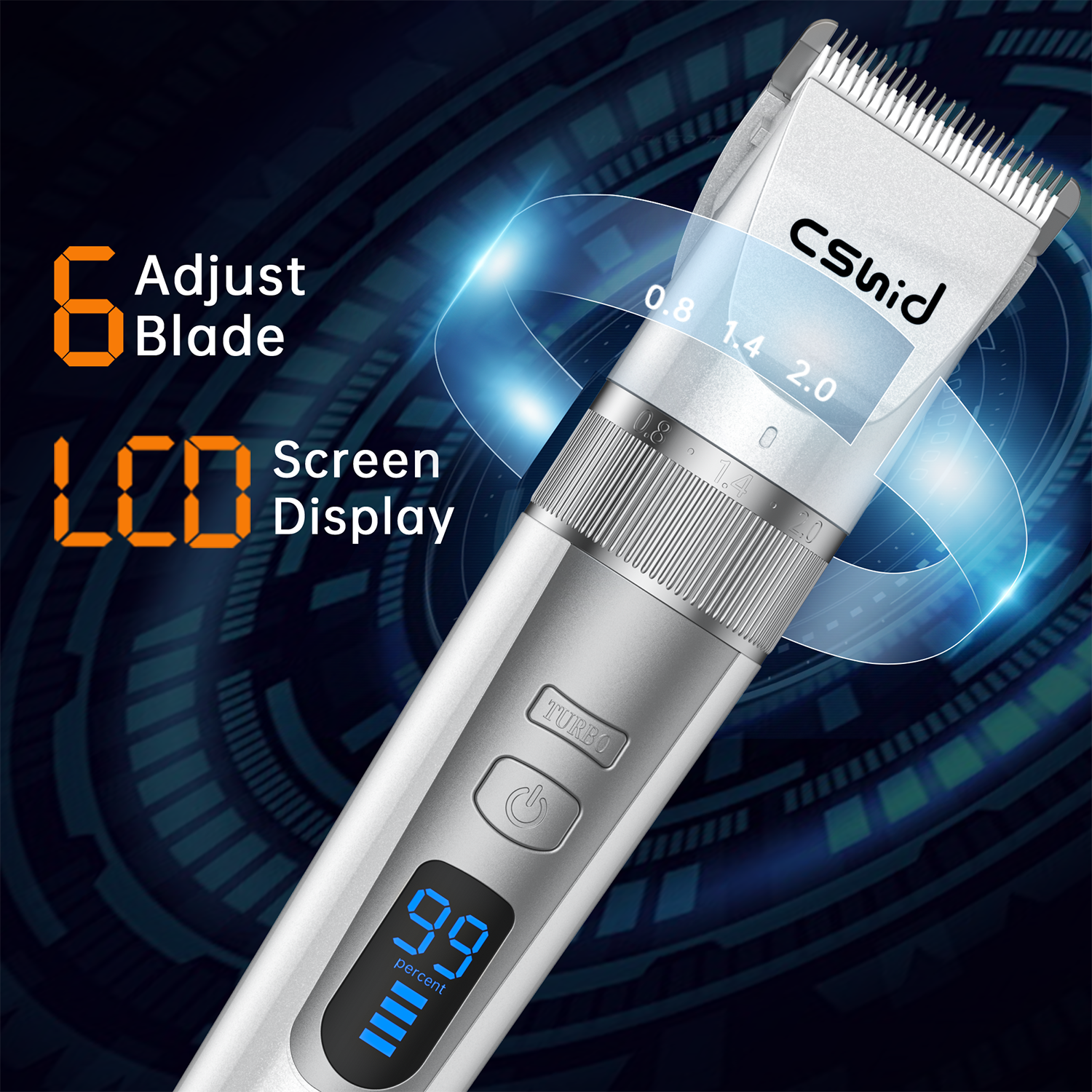 Cshidworld Cordless Dog Clippers Thick Coats, White photo 3