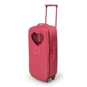 Badger Basket Doll Travel Trolley and Carrier with Bed and Bedding for 18 inch Dolls - Pink/Star