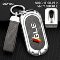 thumbnail image 2 of Zinc alloy+leather Car Remote Key Case Cover For Mercedes Benz GLE C 2 buttons C S Class W206 W223 C300 GLC ML GLK Key Shell, 2 of 12