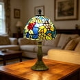 thumbnail image 5 of Tiffany Style Table Lamp,14.5" High Blossoming Antique Stained Glass Lamp for Bedside Living Room Office Decor Home Included LED Bulb, 5 of 5