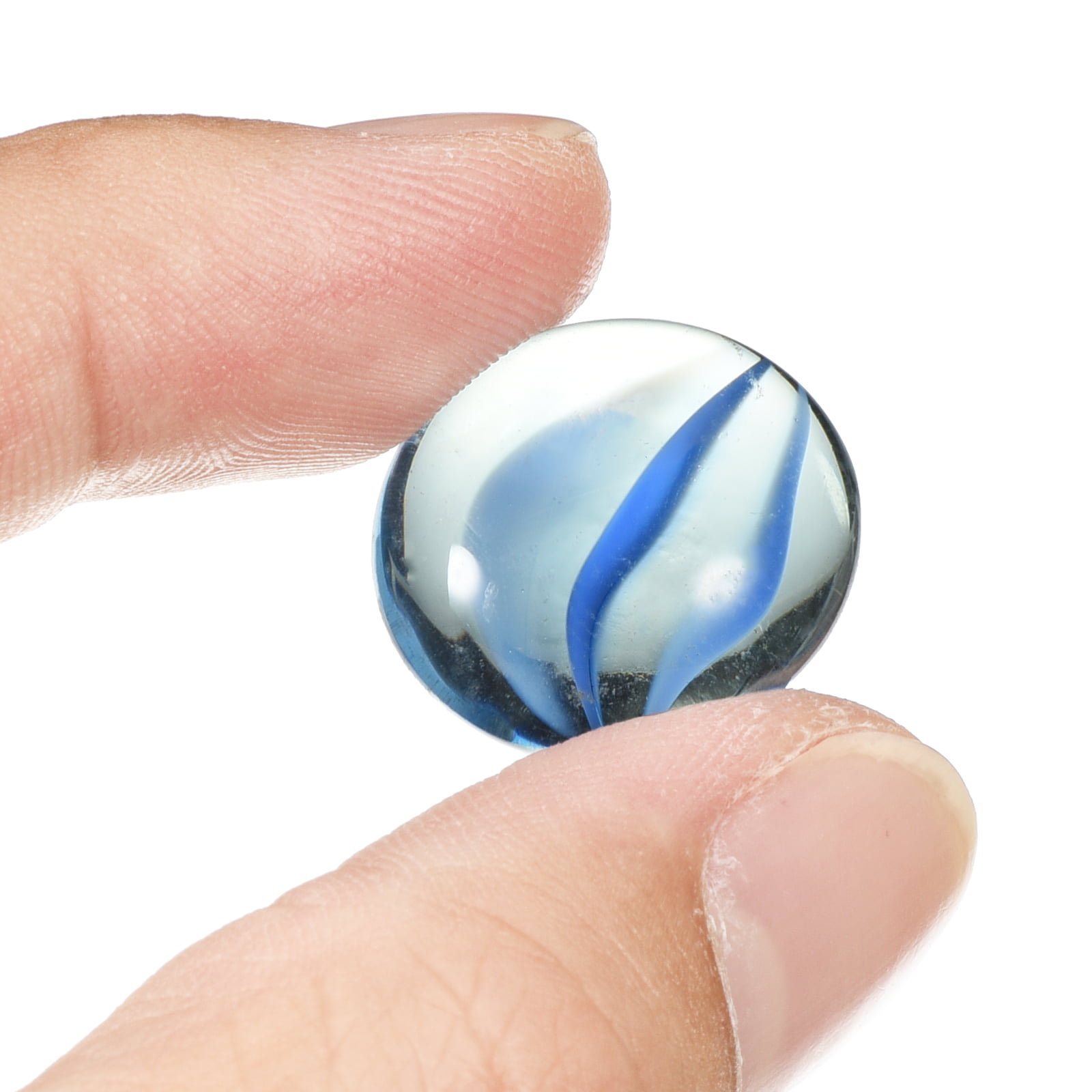 Caribbean Blue 17-19mm Blue Flat Glass Marbles Glass Gems Aquarium Pebbles  Vase Filler Beads - BloomStone
