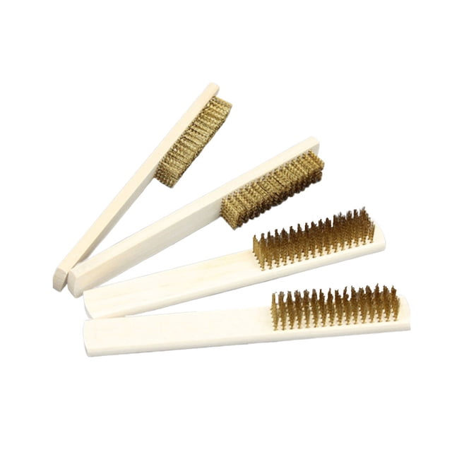 Miangastore 4Pcs Portable Square Wire Utility Brush Set for Rust Removal 11.8x2x2in
