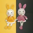 thumbnail image 4 of kurtrusly Handmade Crochet Kit for Beginner Cute Rabbits All in Learn to Crochet Pink and Yellow, 4 of 6
